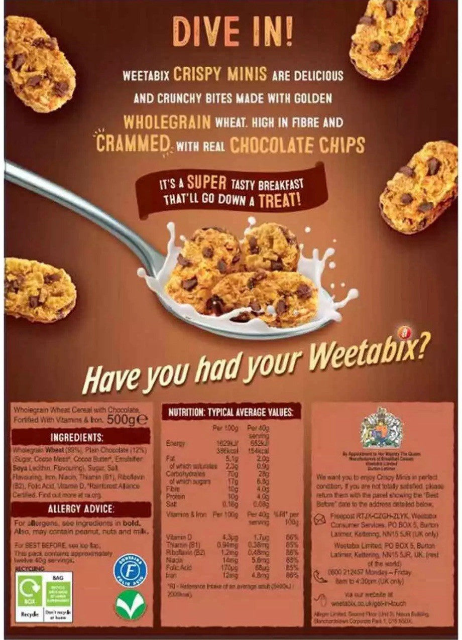 Weetos Chocolatey Hoops Breakfast Cereal Wholegrain Weetabix Crunchy Pack 2x600g