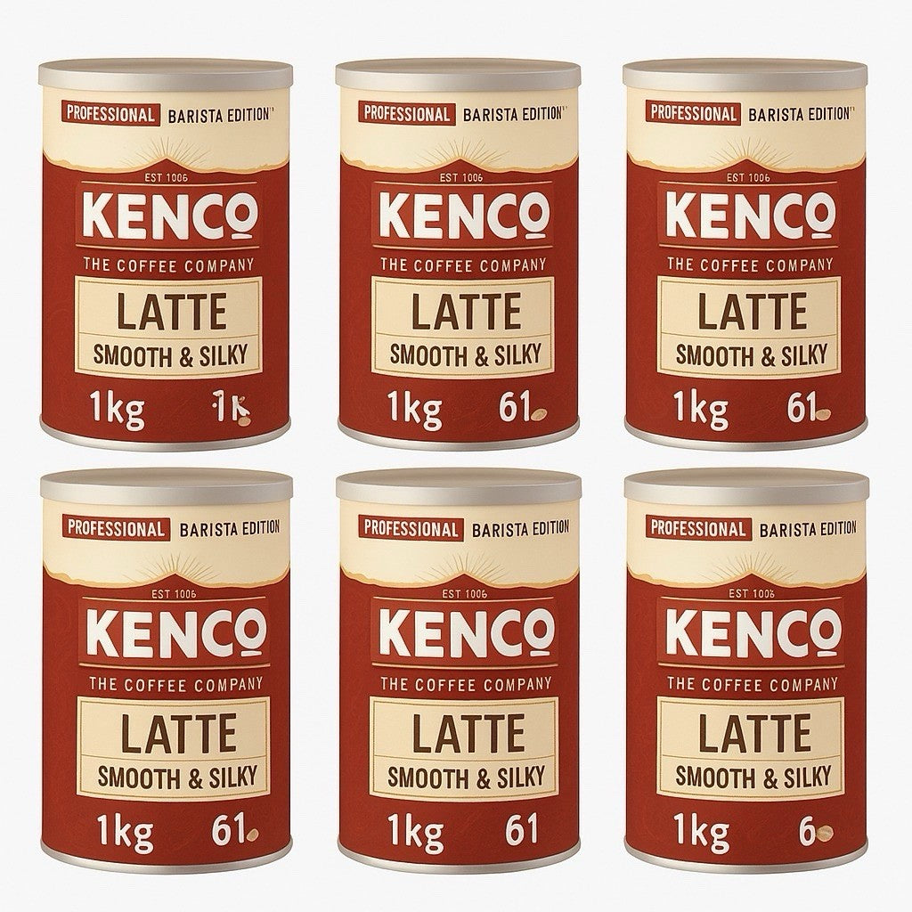 6 x 1Kg Kenco Latte Smooth & Silky Instant Coffee Makes 61 Cups