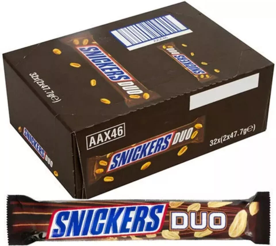 Full Box of Snickers Duo Chocolate Bars Free Only £33.99 Tracked 48 ~Good 🤑