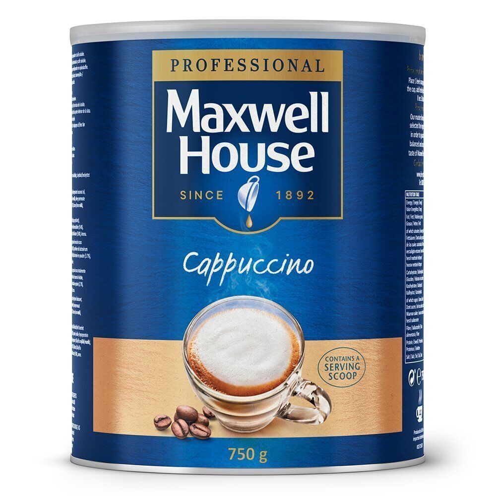 1Kg Maxwell House Instant Cappuccino Coffee Large Tin Capuchino