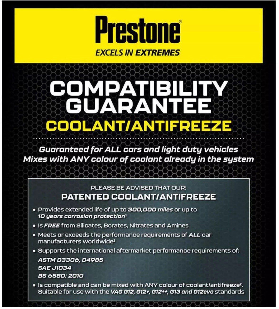 Prestone Summer Coolant Winter Antifreeze Concentrate All Make Model Pack 4Litre