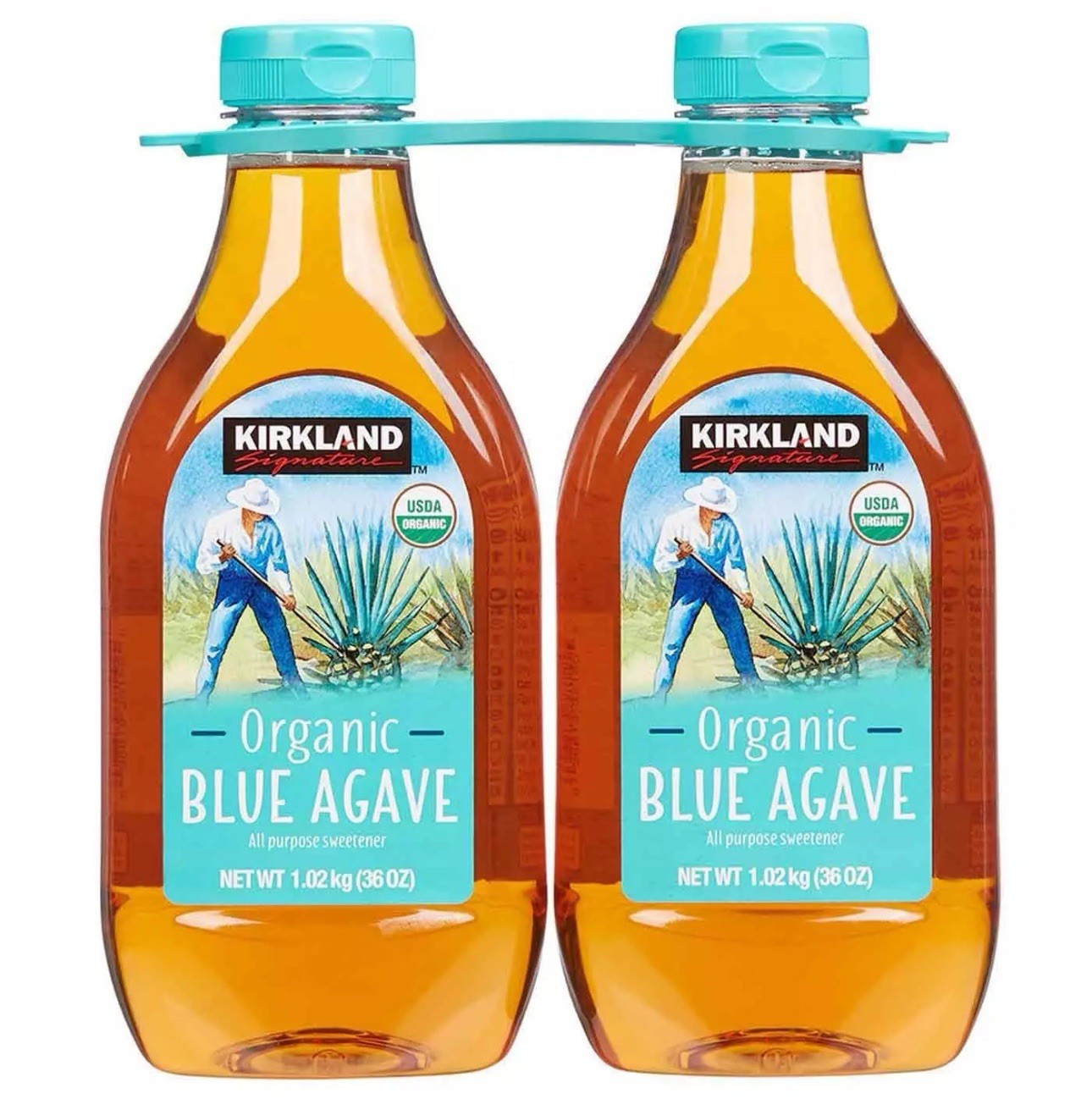 Kirkland Signature Organic Blue Agave Sweetener Syrup All Purpose Pack 2 x 736ml