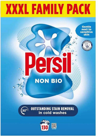 Persil Non Bio Laundry Detergent Cleaning Washing Powder 130 Wash Pack 6.5kg