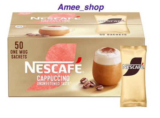 NESCAFÉ Cappuccino Unsweetened Taste Instant Coffee Sachets - 50 x 14.2g