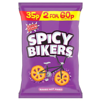 Golden Wonder SPICY BIKERS Sauce Flavour Corn Snacks 22g x 36 Pack
