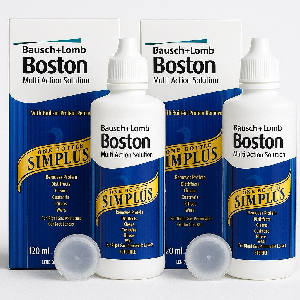 2 x 120ml Boston Simplus Multi Action Contact Lens Solution