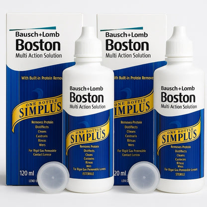 2 x 120ml Boston Simplus Multi Action Contact Lens Solution