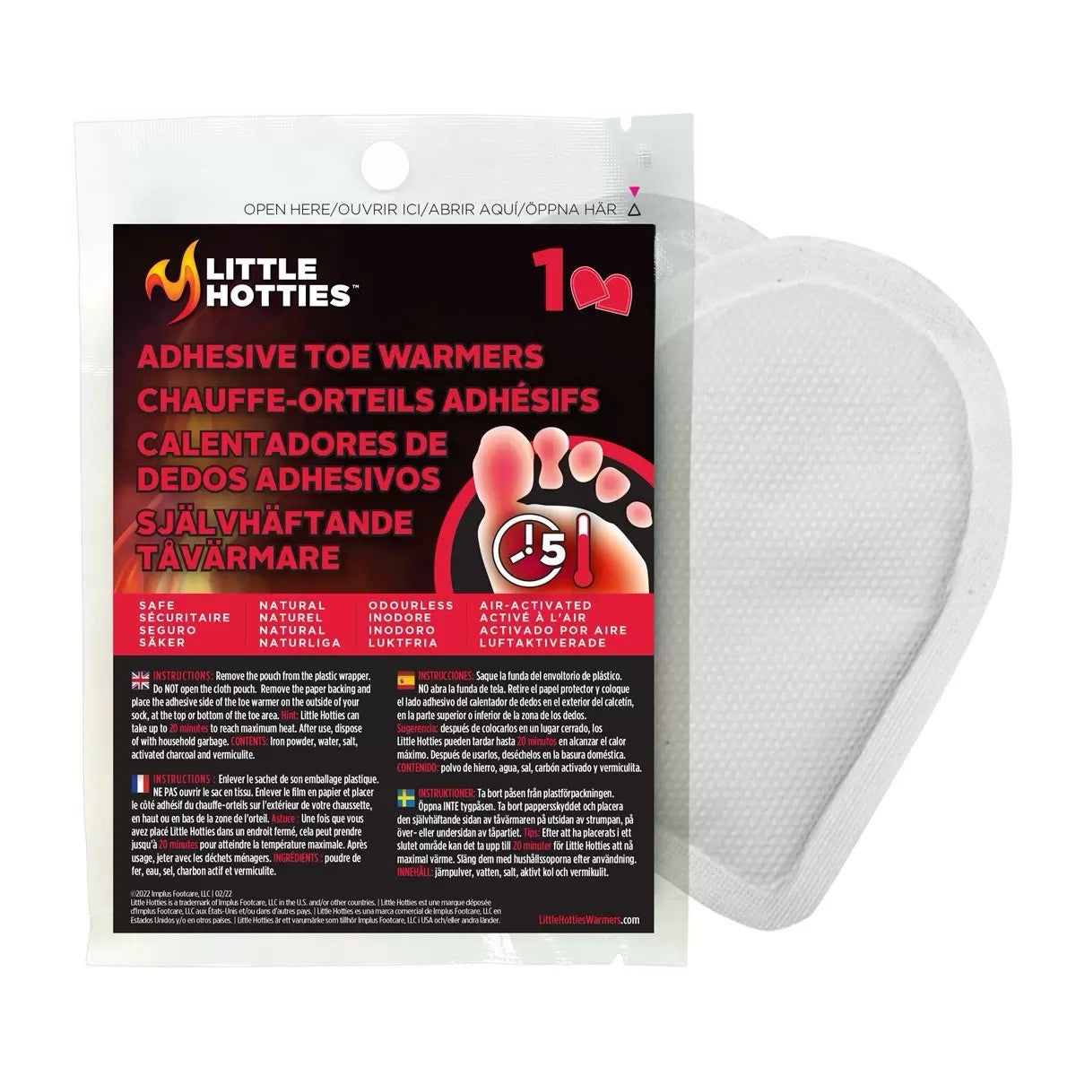 Little Hotties Adhesive Toe Warmers Heat - 30 Pairs