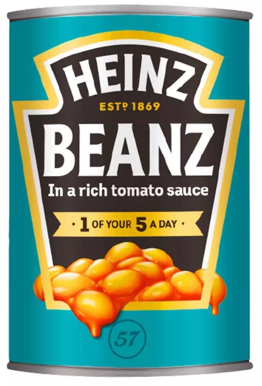 Heinz Beanz Baked Beans In Tomato Sauce Rich Flavour Tin Cans Big Pack 24 x 415g