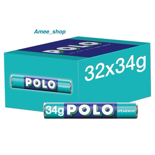 Nestle Polo Mints Box of 32 Rolls Of 34g Spearmint