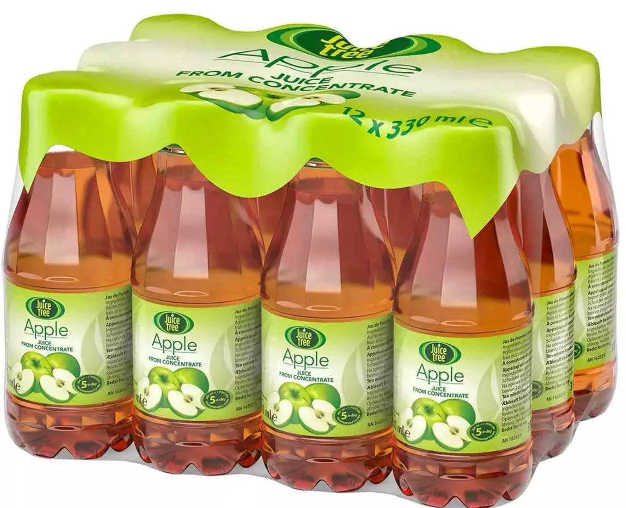 Juice Tree Apple Juice Drink From Concentrate Bottle Kid Lunch Box Pack 12x330ml
