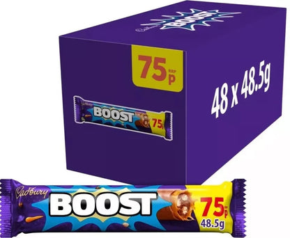 Full Box of 48 Bars Cadburys Boost 46.5g Chocolate Free P&P ~Tracked 