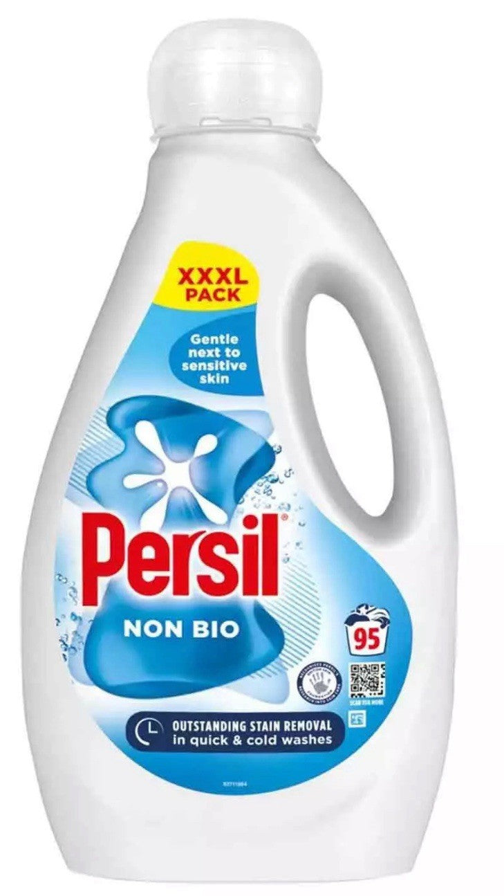Persil Non-Bio Laundry Sensitive Skin Gentle Detergent 95 Washes XXXL Pack 2.56L