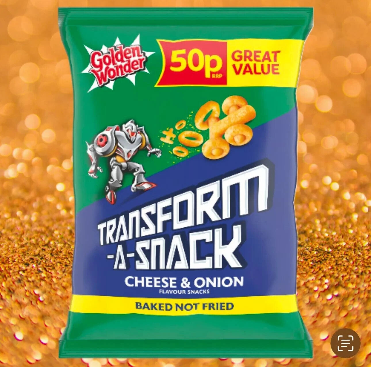 Golden Wonder Transform A Snack Cheese&Onion Crisps Full Box 30 Packs x 27grams