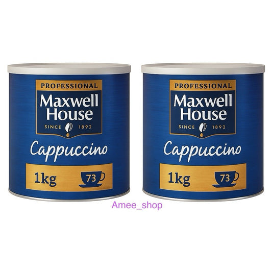 2 x Maxwell House Cappuccino 1kg Instant Cappuccino Approx. 73 Servings