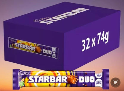 Full Box of 32 Cadbury Starbar Duo Chocolate 74g  *CHEAPEST ON EBAY Only