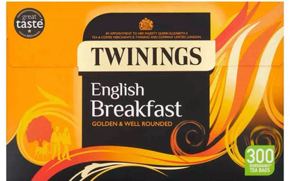 Twinings English Breakfast Black Tea Golden & Well Rounded Taste Pack 300 Bags