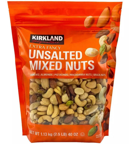Kirkland Signature Extra Fancy Unsalted Mixed Nuts Cashew Brazil Bag Pack 1.13kg