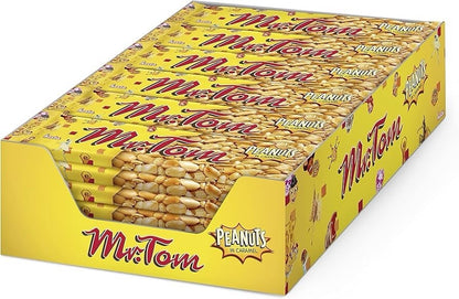 Mr Tom Peanut Brittle Bar - Roasted Peanut in Caramel  Box Of 40g X 36