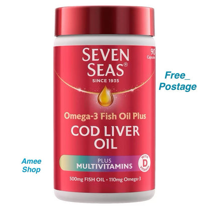 Tub Seven Seas Cod Liver Oil Omega 3 + Multivitamins 90 Capsules 