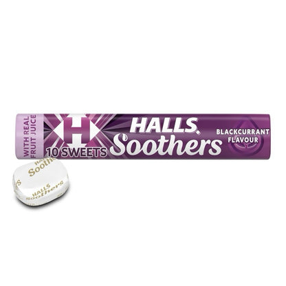 HALLS Soothers Blackcurrant Flavour  20 x 45g Full Box