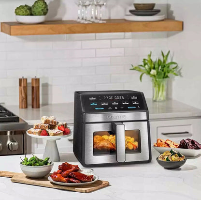 Gourmia Digital Air Fryer 7.6L With Light & Window Black 7 Fry Functions GAF858