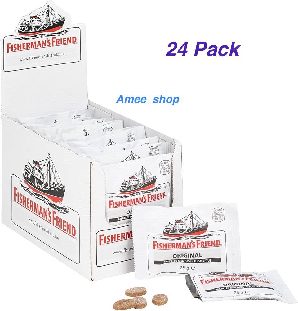 Fisherman Friend Original Menthol & Eucalyptus Lozenges Sweets 24 Packs