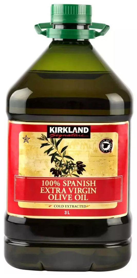 Kirkland Signature 100% Spanish Kosher Extra Virgin Cold Extracted Olive Oil 3L