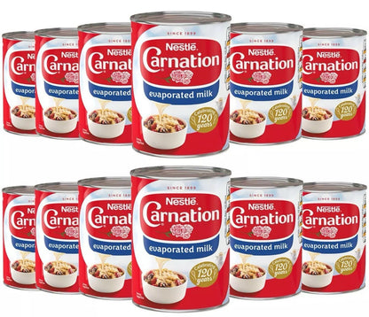 Nestle Carnation Evaporated Milk Dessert Pudding Rich Creamy Topping Pack12x410g