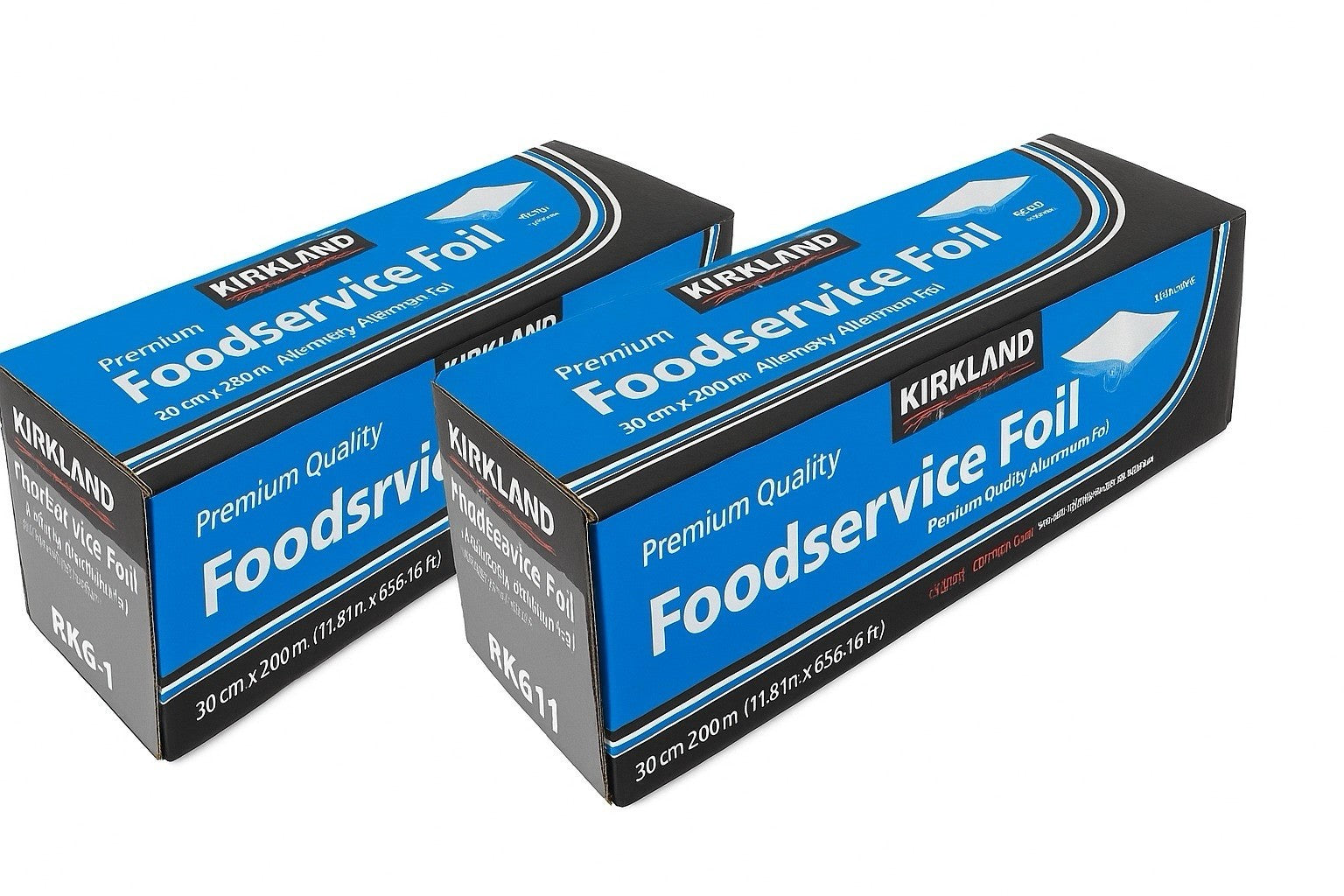 KIRKLAND SIGNATURE PREMIUM QUALITY FOODSERVICE ALUMINIUM FOIL 30CM X 200M