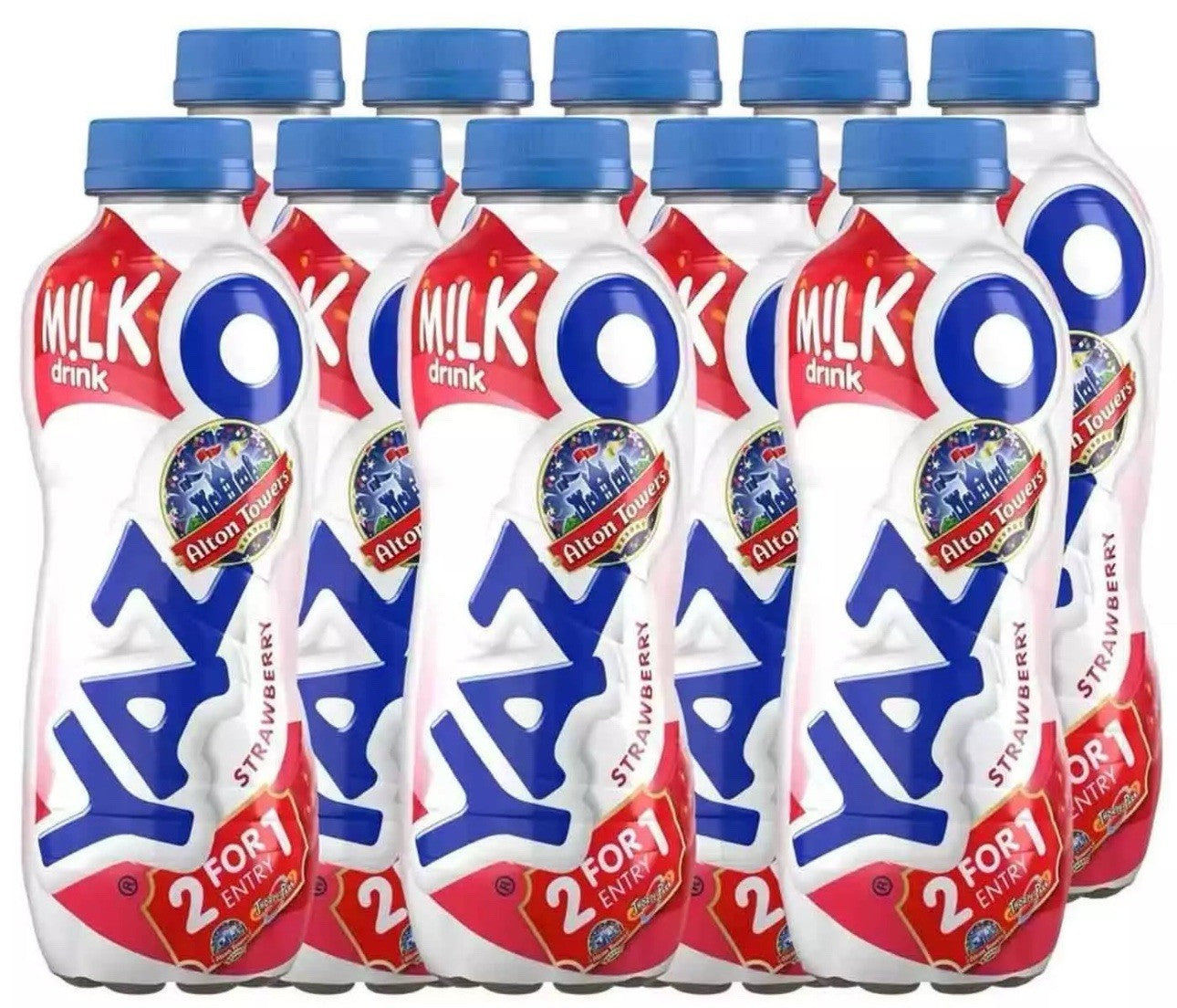 YAZOO Strawberry Milkshake Milk Drink High in Protein Calcium 1Litre (Pack of 6)