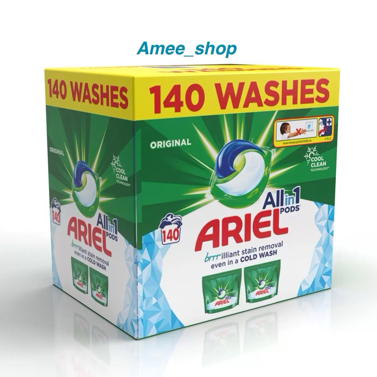Ariel Washing Pods All In 1 Pods Clothes 2 x 70 Washes (140 washes) Original