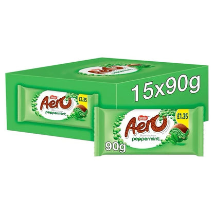 Aero Peppermint Sharing Block 90g x 15 Chocolate free tracked 48h