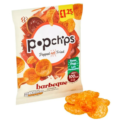 16 x 50g Popchips Barbeque Flavour Popped Potato Chips PMP £1 Full Case £19.99