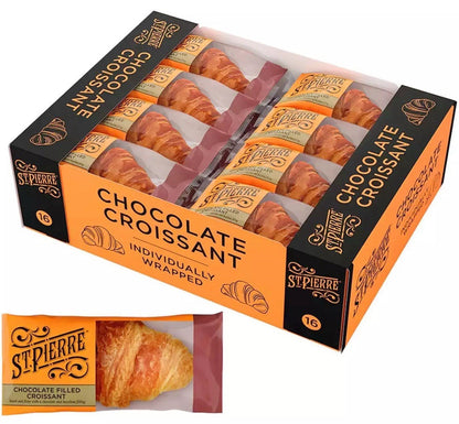 St. Pierre Chocolate & Hazelnut Filled Croissant Packets Kids Snack Pack 16x55g