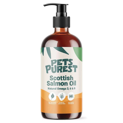 2 x 300ml Pets Purest Scottish Salmon Oil For Dogs, Cats Etc - Pure Omega