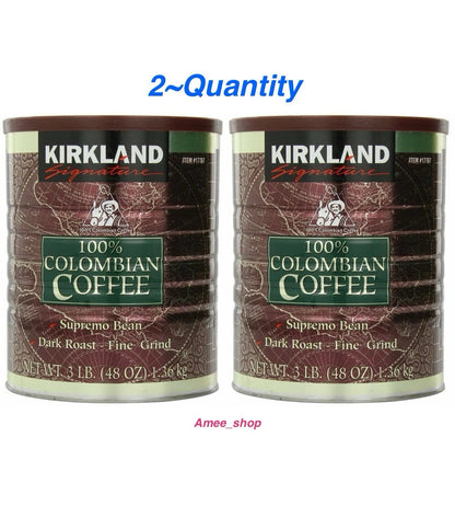 2 x 100% Colombian Ground Filter Coffee Each 1.36Kg