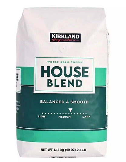 Kirkland Signature House Blend Balanced Smooth Arabica Whole Bean Coffee 1.13kg