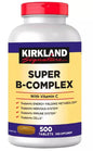 Kirkland Signature Vitamin B Super Complex with VitC Biotin Niacin Pack 500 Tabs