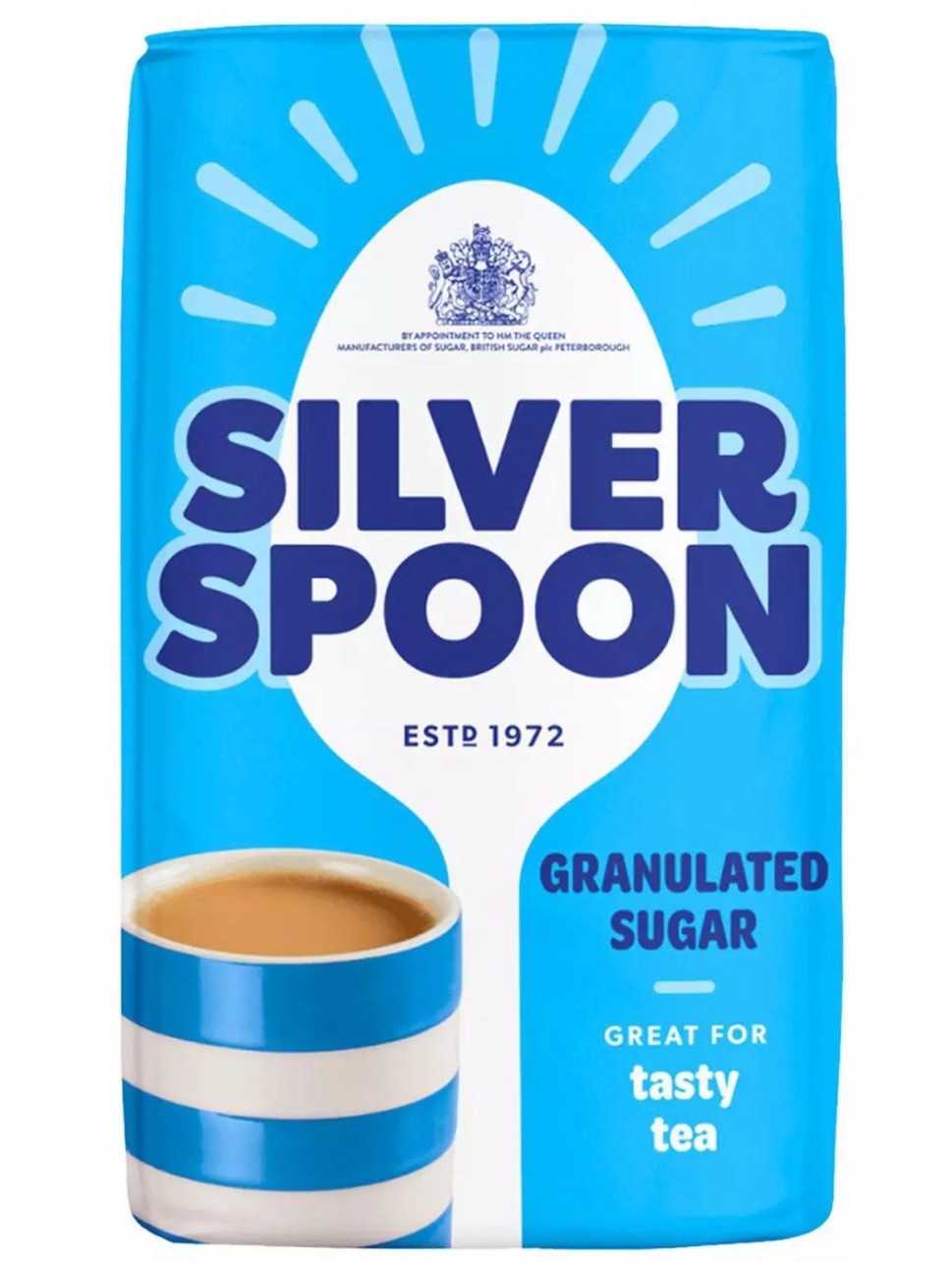 Silver Spoon Granulated Pure Cane Tea Coffee White Sugar British Bag Pack 5x1kg