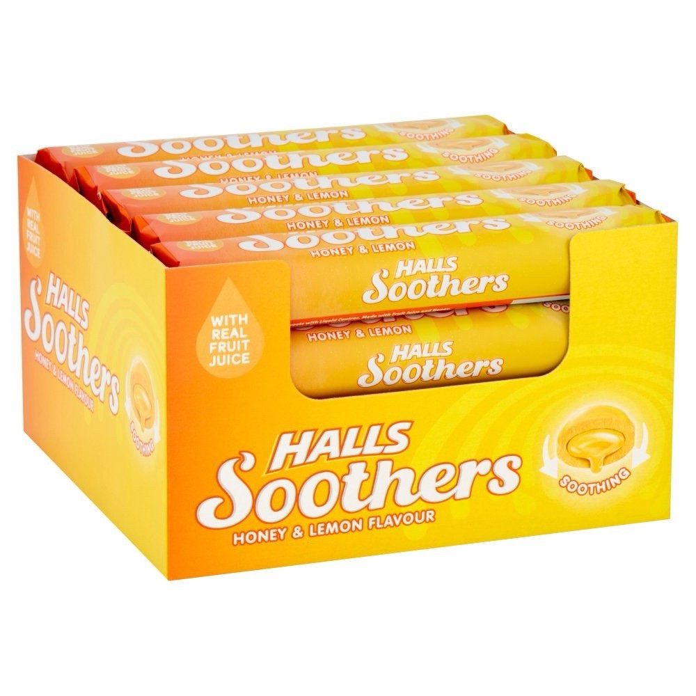 20 x Halls Soothers Lozenges - Honey & Lemon Flavour with Liquid Centre