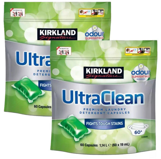Kirkland Signature Ultra Clean Bio Detergent Laundry Odour Pod Pack 2x60Capsules