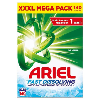 ARIEL Fast Dissolving Clothes Washing Powder 140 Wash 7.7Kg