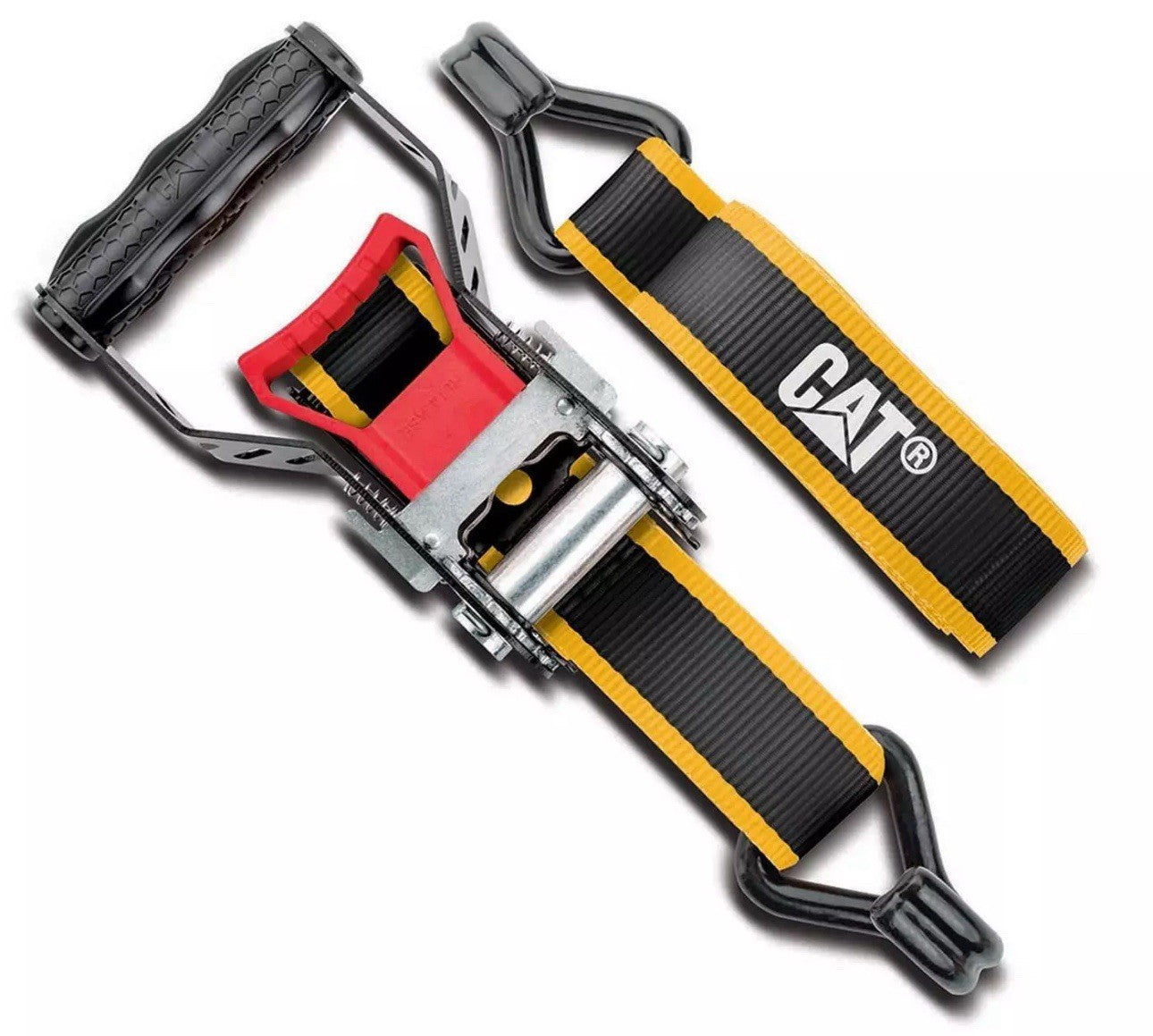 CAT Heavy Duty Ratchet Caterpillar Tie Down Strap Handle 4 Pcs Set 3.8 x 487.6cm