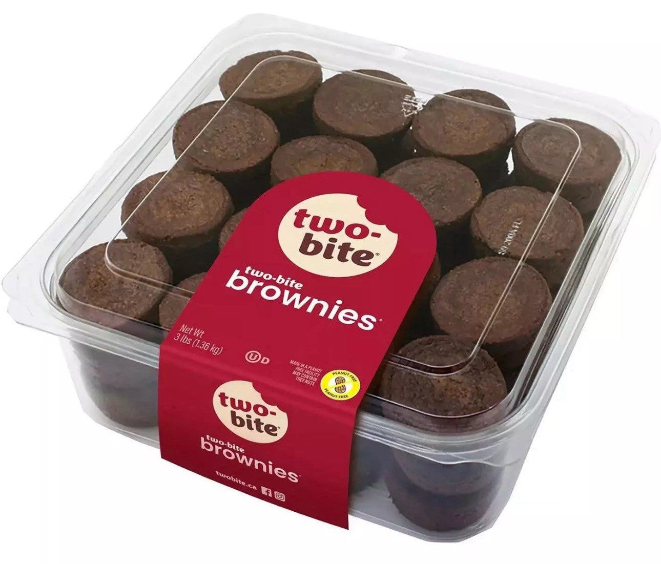 Two Bite Brownies Rich Moist Chewy Decadent Sweet Chocolate Cakes Pack of 1.36kg