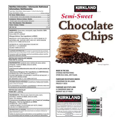 Kirkland Signature Semi Sweet Chocolate Chips - 2.04 kg