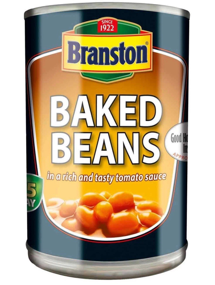 Branston Baked Beans In Tomato Sauce Rich Flavour Tin Cans Big Pack 24 x 410g