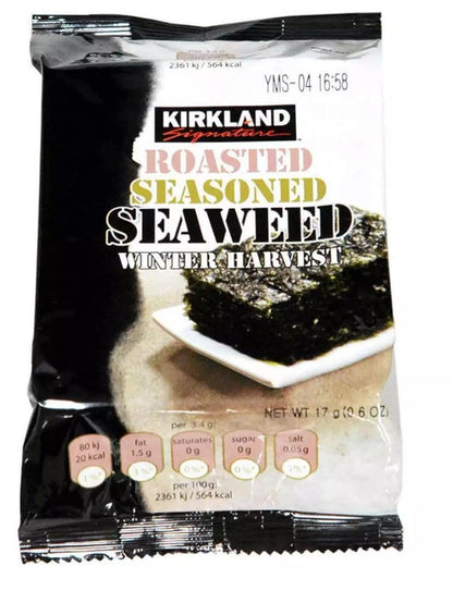 Kirkland Signature Roasted Seasoned Seaweed Winter Harvest Snack Pack 10 x 17g