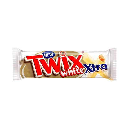 Twix Xtra White Chocolate Biscuit Twin New Bars 24 x 75g CARAMEL UK - Full Box