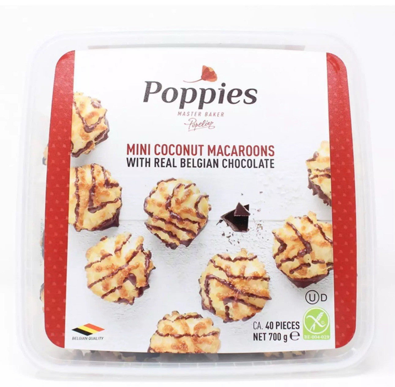 Poppies Master Baker Mini Coconut Macaroons With Real Belgian Chocolate Pack700g